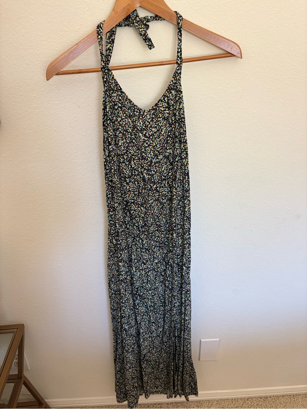 lovestitch Black Floral Halter Maxi Dress